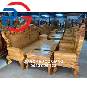SALON GỖ GÕ ĐỎ 100% MẪU HOÀNG GIA