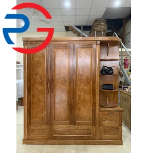 TỦ ÁO KỆ TRANG TRÍ GƯƠNG XOAY 2M  