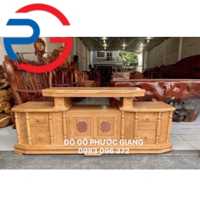 KỆ TI VI 2M GỖ GÕ ĐỎ MẪU VÁT