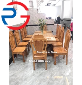 BỘ BÀN GÕ ĐỎ 8 GHẾ