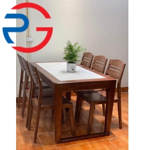 BỘ BÀN ĂN MẶT ĐÁ CAO CẤP 6 GHẾ