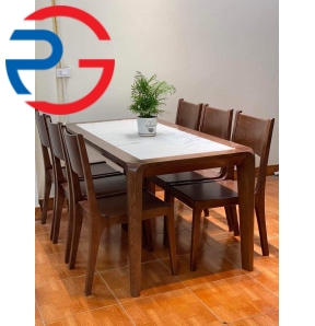 BỘ BÀN ĂN MẶT ĐÁ CAO CẤP 6 GHẾ