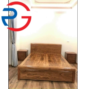 GIƯỜNG GỖ HƯƠNG XÁM DÁT PHẢN 1M6 X 2M