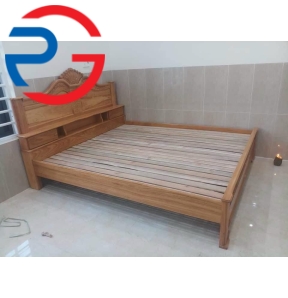 GIƯỜNG GỖ GÕ ĐỎ MẪU NỮ HOÀNG 1m6 X 2m