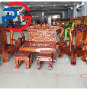 BỘ BÀN GHẾ TAY 12 GỖ TRÀM BÔNG VÀNG