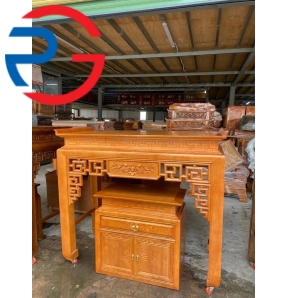 BỘ BÀN THỜ GỖ SỒI MÀU LAU HƯƠNG 