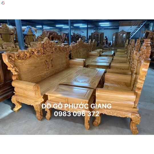 SALON GỖ GÕ ĐỎ 100% MẪU HOÀNG GIA