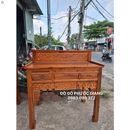 BÀN THỜ 2 TẦNG CHÂN VUÔNG 1M54  