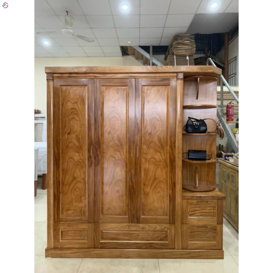 TỦ ÁO KỆ TRANG TRÍ GƯƠNG XOAY 2M  