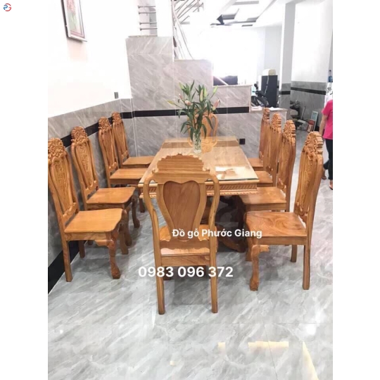 BỘ BÀN GÕ ĐỎ 8 GHẾ