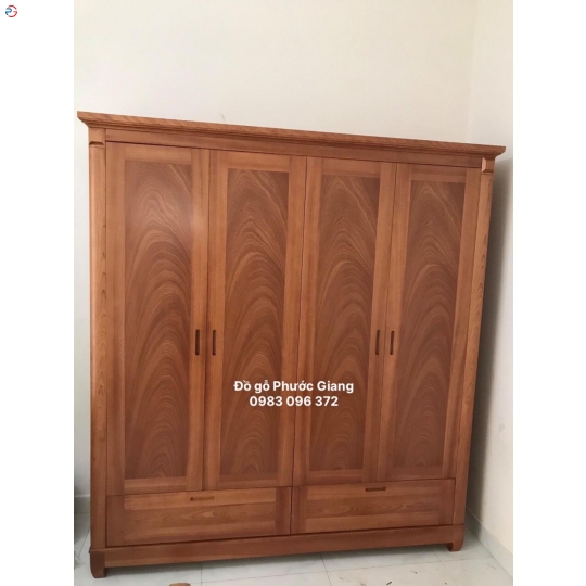 TỦ ÁO XOAN ĐÀO CAO CẤP 4 CÁNH  