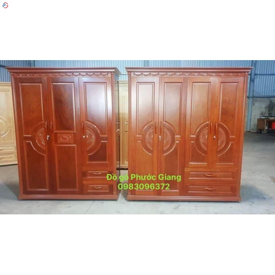 TỦ ÁO PHỦ XOAN 4 CÁNH